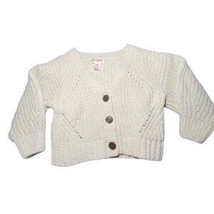 Cat & Jack Baby Knit Cardigan Sweater‎ 18M Cream Polyester & Nylon